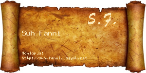 Suh Fanni névjegykártya