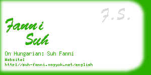 fanni suh business card